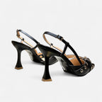 Lanemont's Boutique | Cross Strap Belt Buckle Stiletto Heels