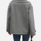 Lanemont's Boutique | Women’s Elegant Grey Double-Breasted Coat