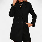 Lanemont’s Boutique | Women’s Black Double-Breasted Trenchcoat