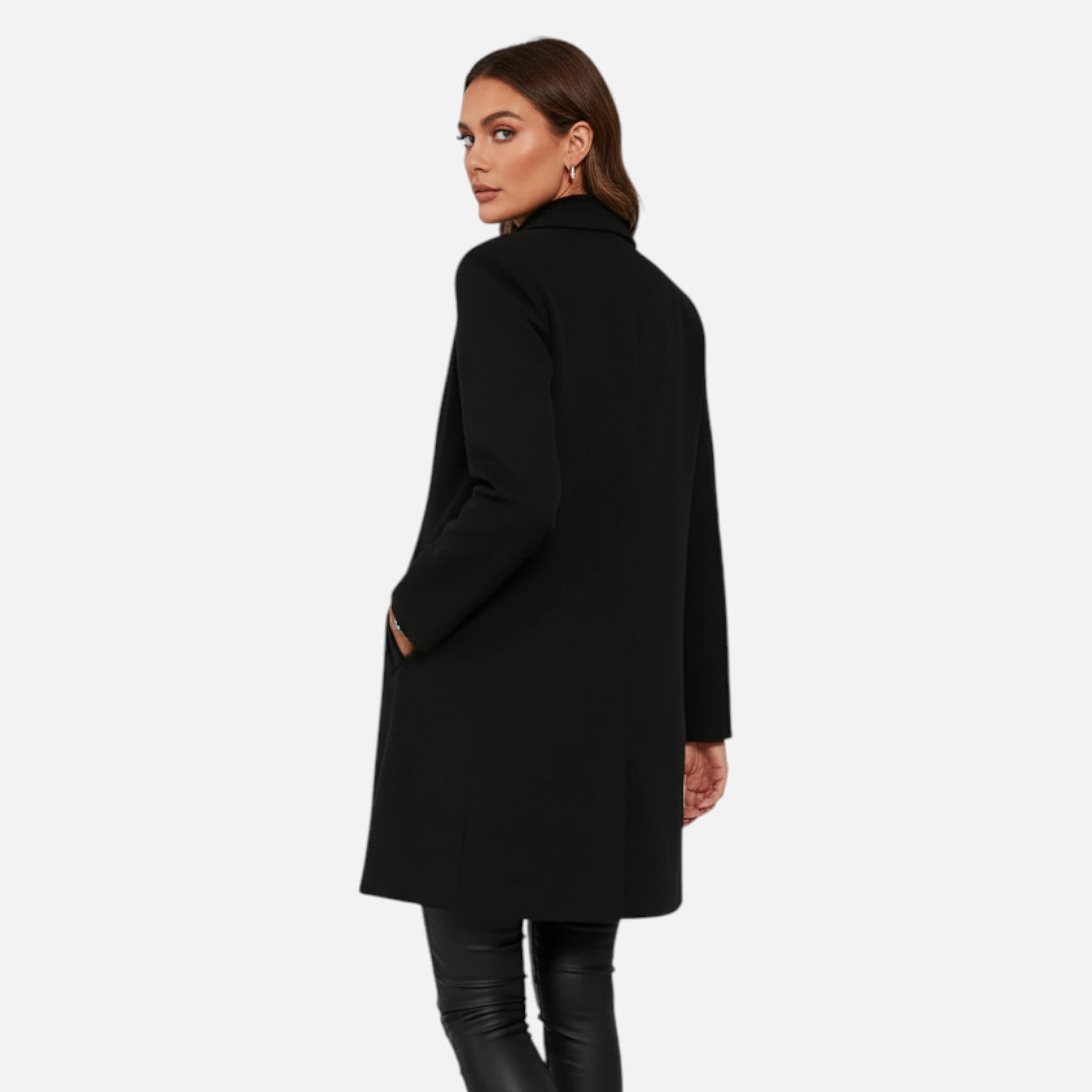Lanemont’s Boutique | Women’s Black Double-Breasted Trenchcoat