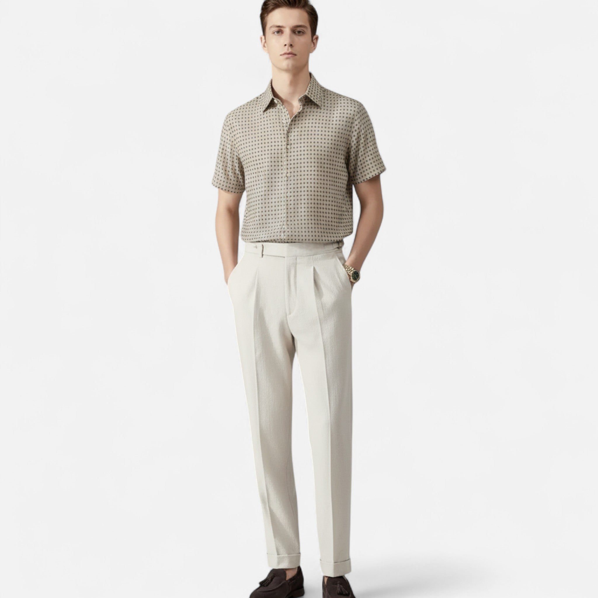 Lanemont's Boutique | Men’s Breathable Pleated Pantalon