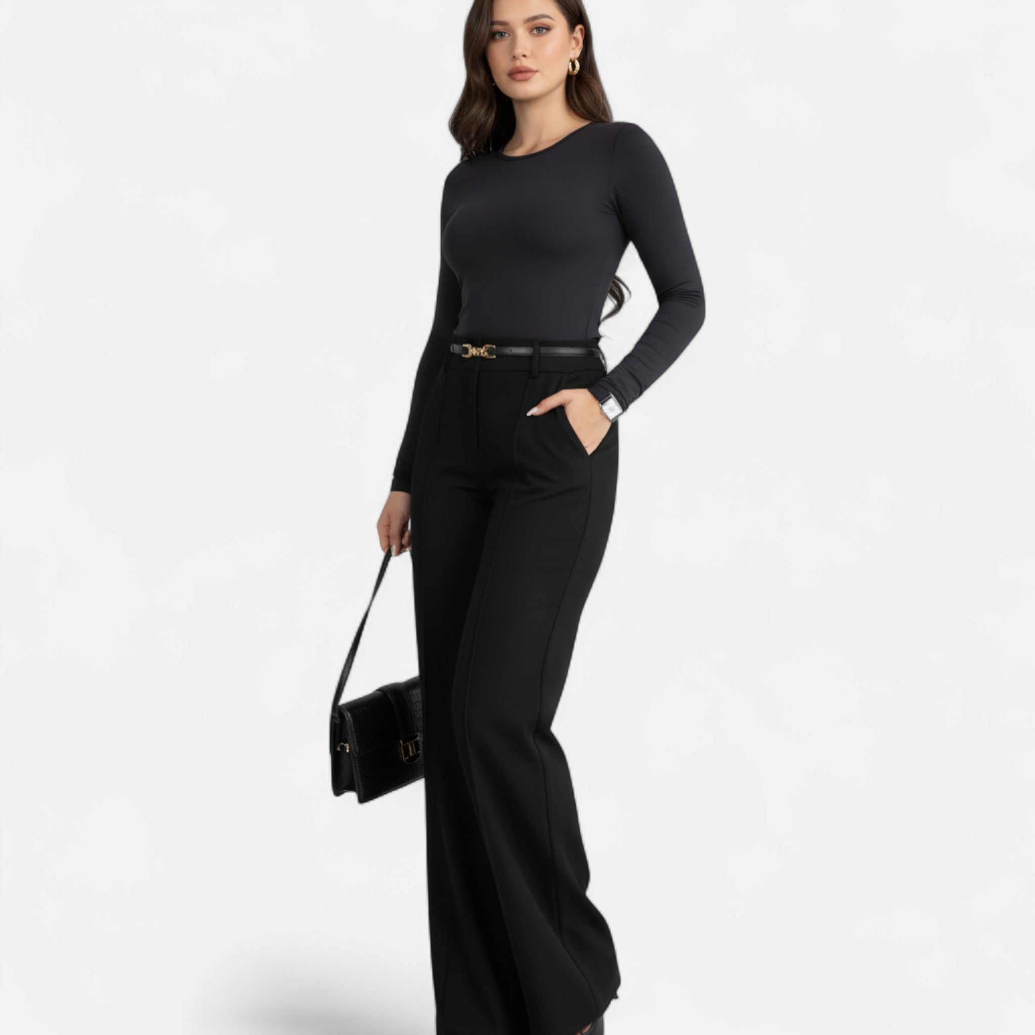 Lanemont's Boutique | Women’s High-Waisted Wide-Leg Trousers