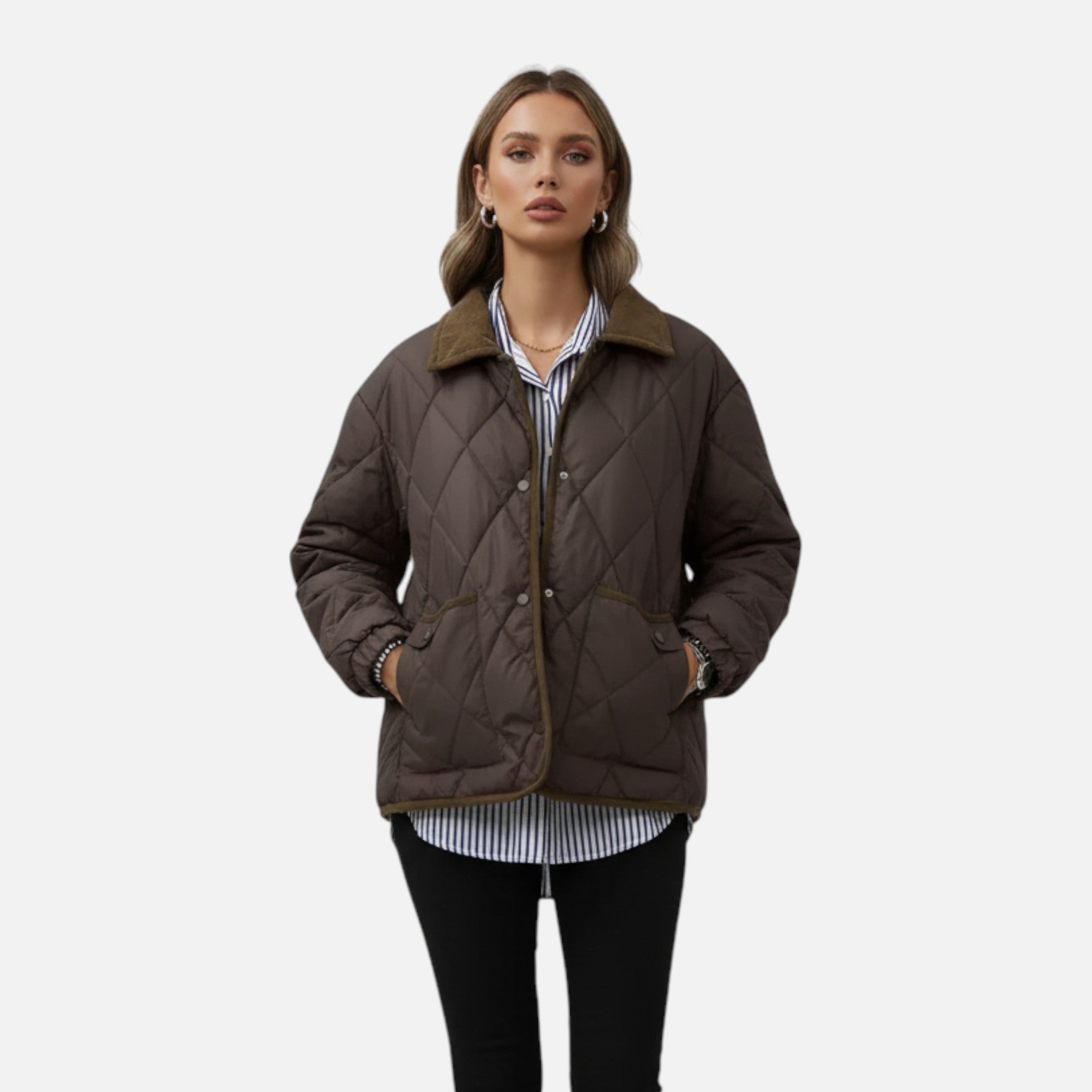 Lanemont’s Boutique | Women’s Brown Quilted Jacket