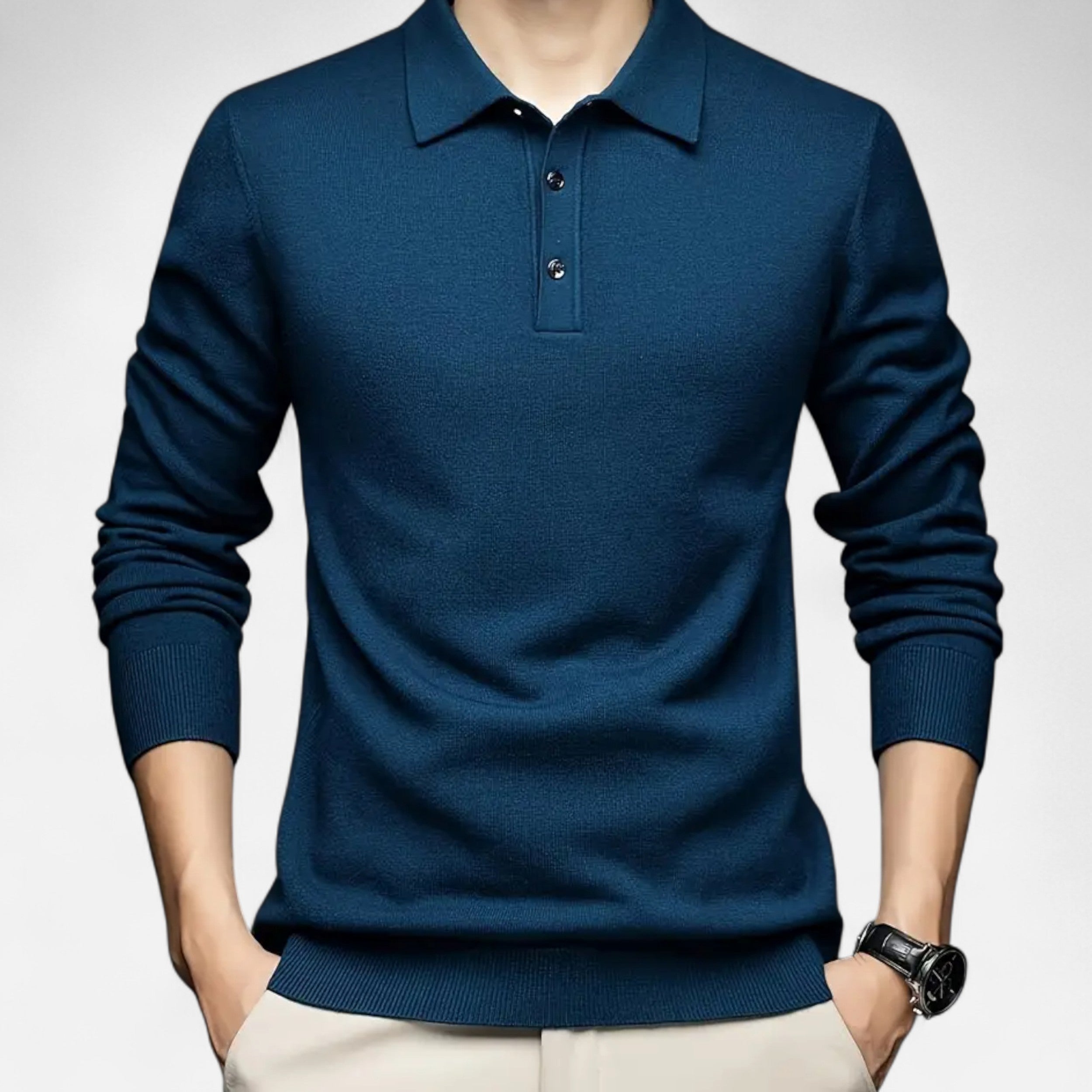 Lanemont's Boutique | Men’s Knit Longsleeve Polo