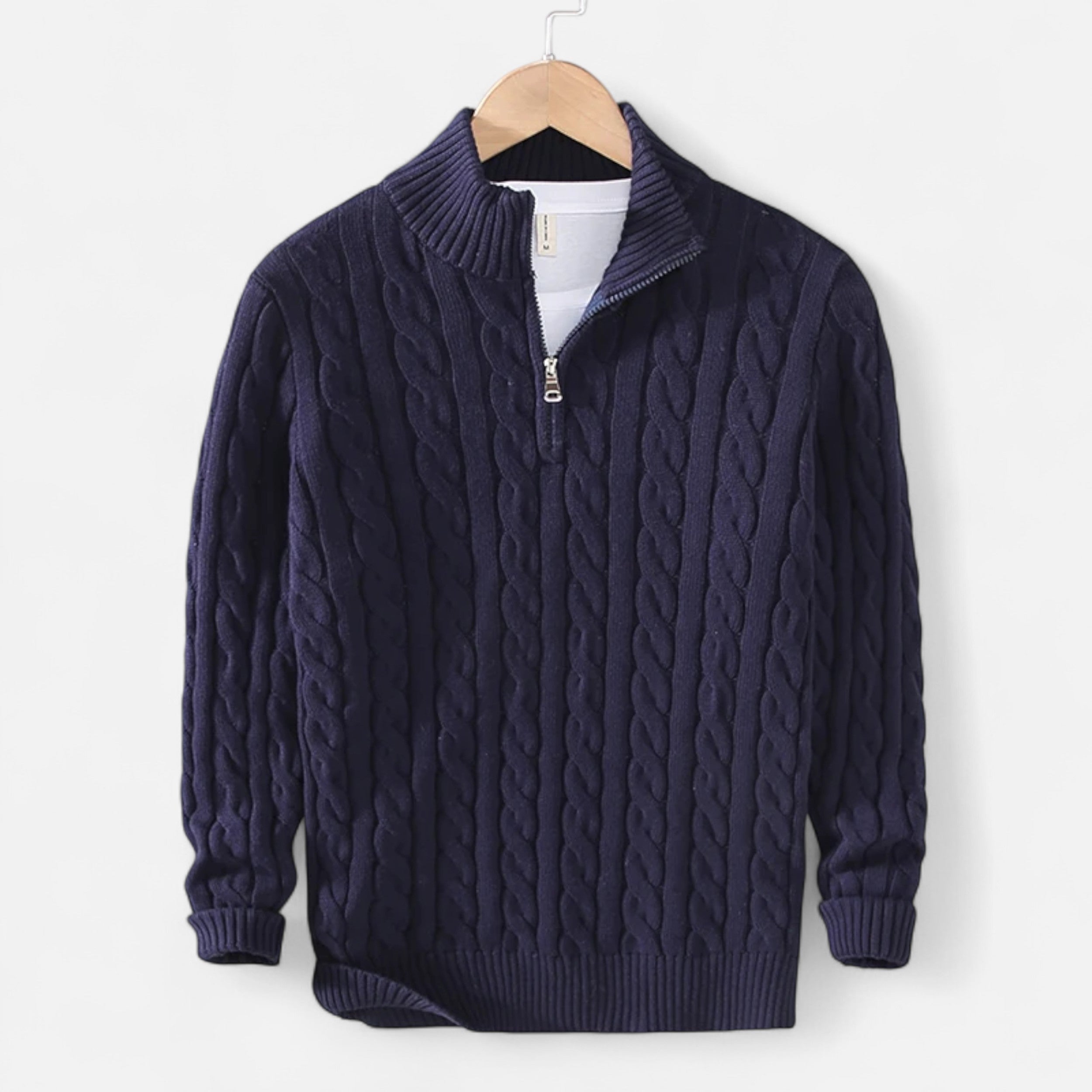 Lanemont's Boutique | Men’s Cable-Knit Half Zip Sweater