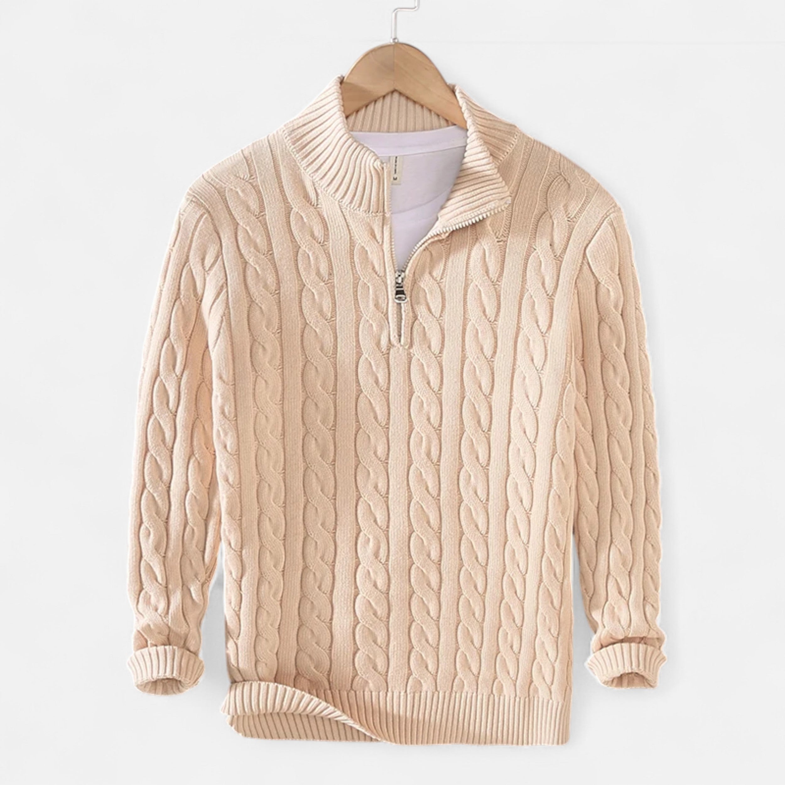 Lanemont's Boutique | Men’s Cable-Knit Half Zip Sweater