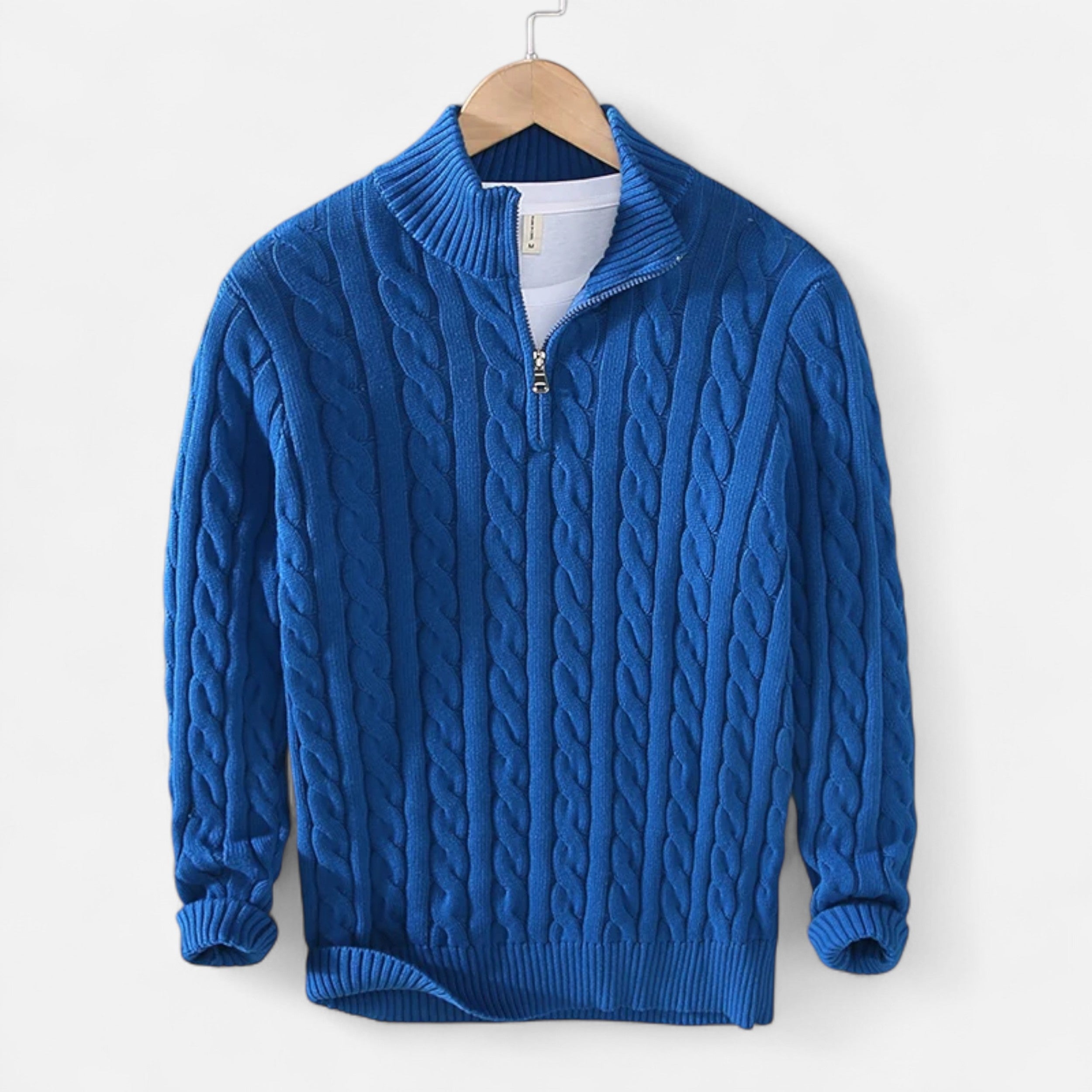 Lanemont's Boutique | Men’s Cable-Knit Half Zip Sweater