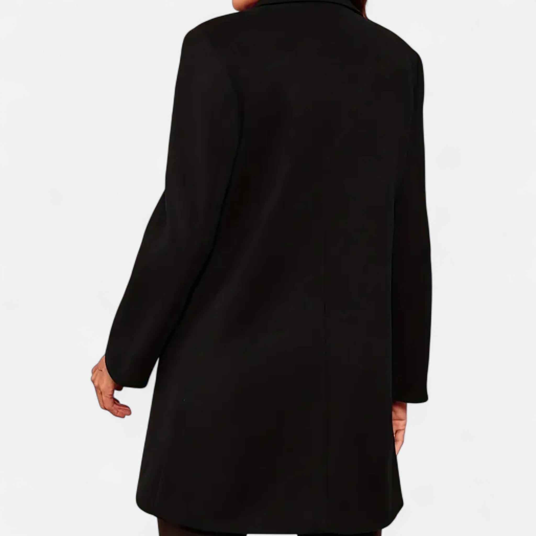 Lanemont’s Boutique | Women’s Black Double-Breasted Trenchcoat