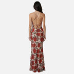 Lanemont's Boutique | Women's Floral Maxi Dress with Open Back and Spaghetti Straps