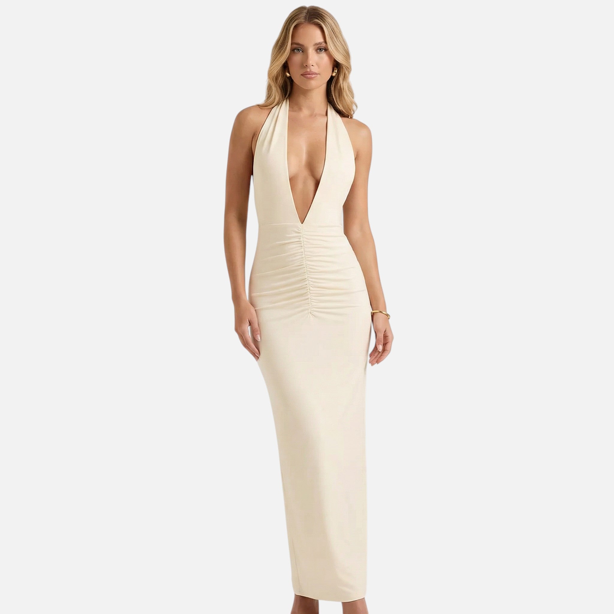 Lanemont's Boutique | Women's Maxi Dress with Deep V Neckline