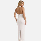 Lanemont's Boutique | Women's Maxi Dress with Halter Neckline and Ruched Waist