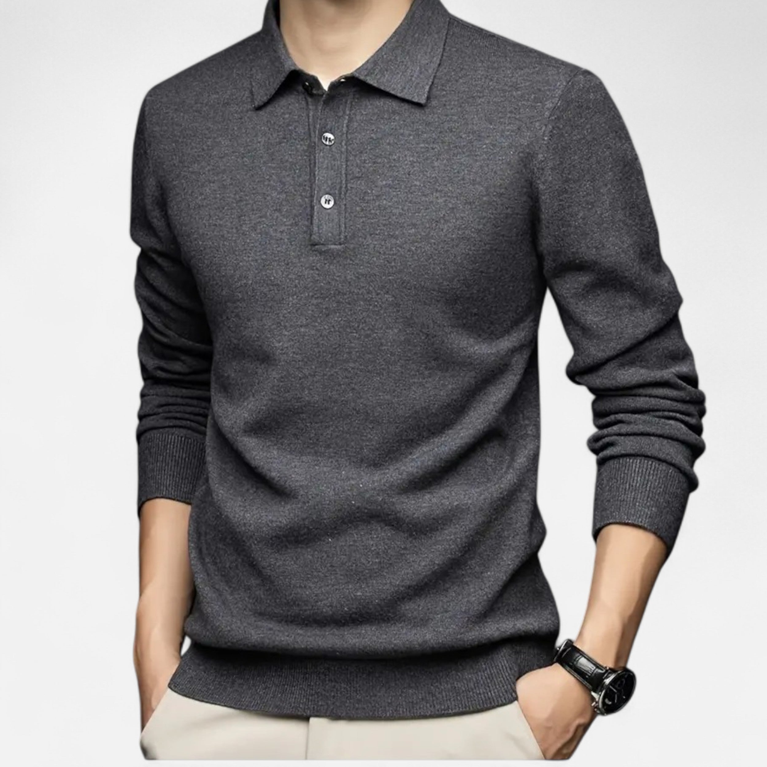 Lanemont's Boutique | Men’s Knit Longsleeve Polo